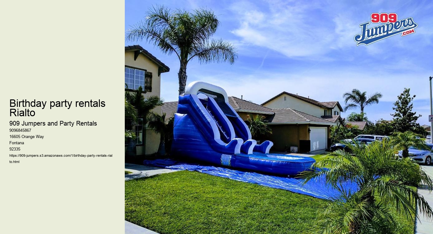 Birthday party rentals Rialto