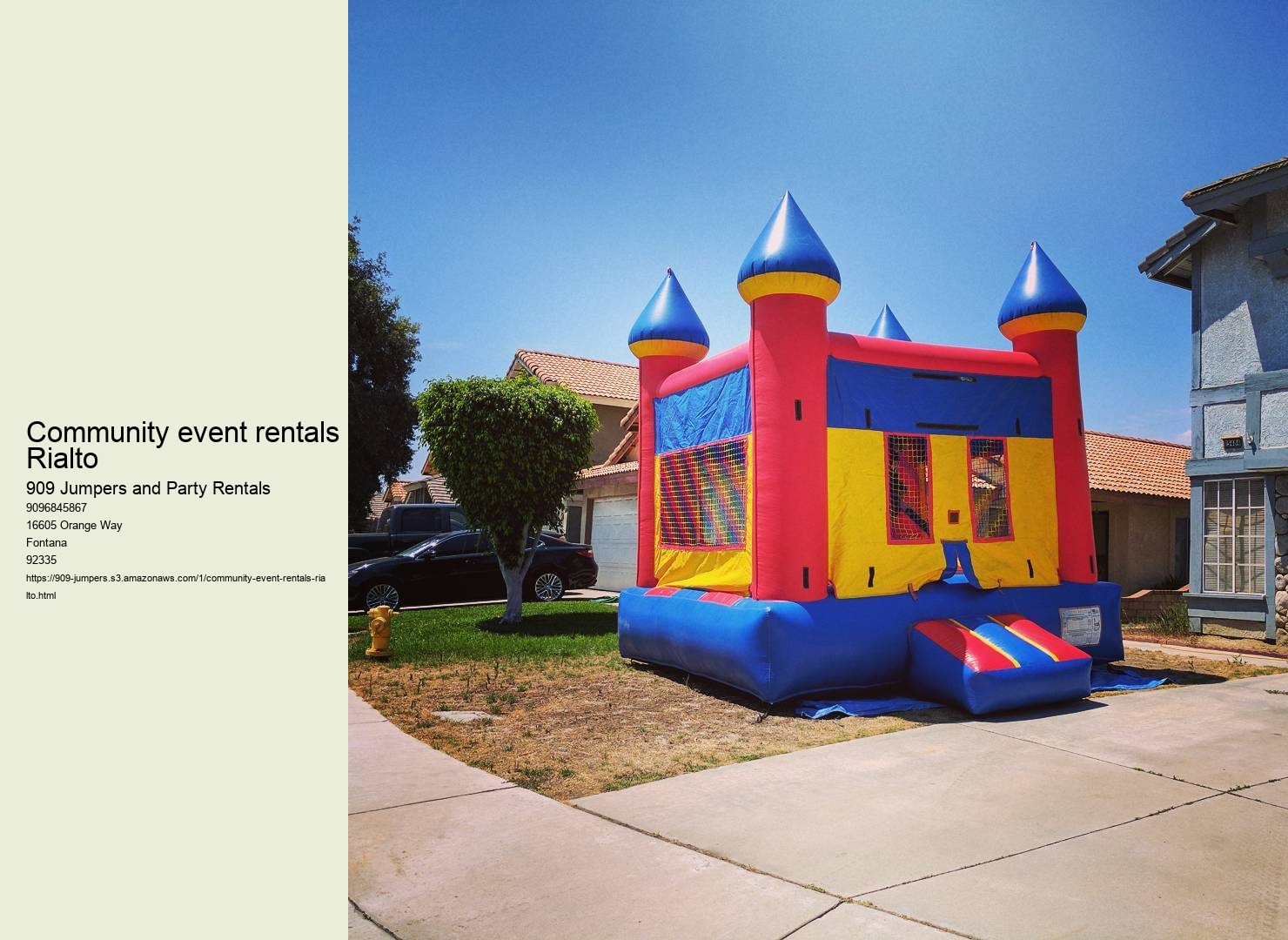 Community event rentals Rialto