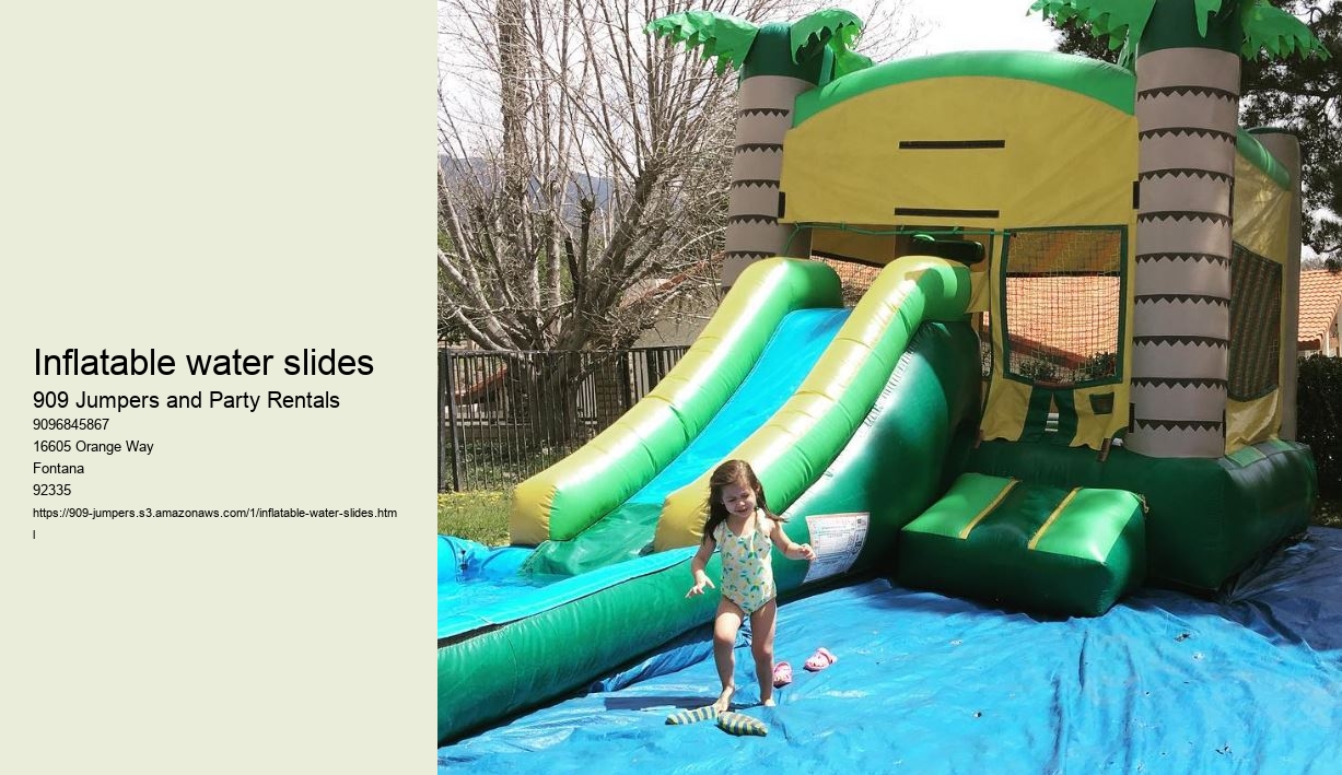 Inflatable water slides