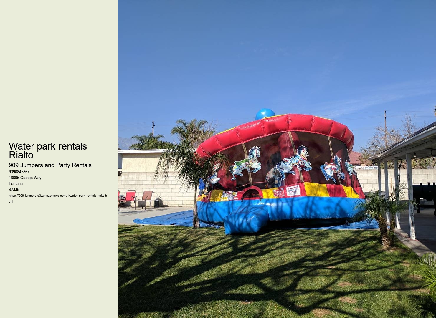 Water park rentals Rialto